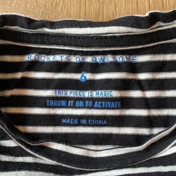 Rockets of Awesome Girl’s Stripped Dress Size 6 - Picture 4 of 5